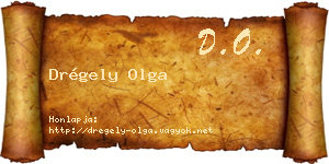Drégely Olga névjegykártya